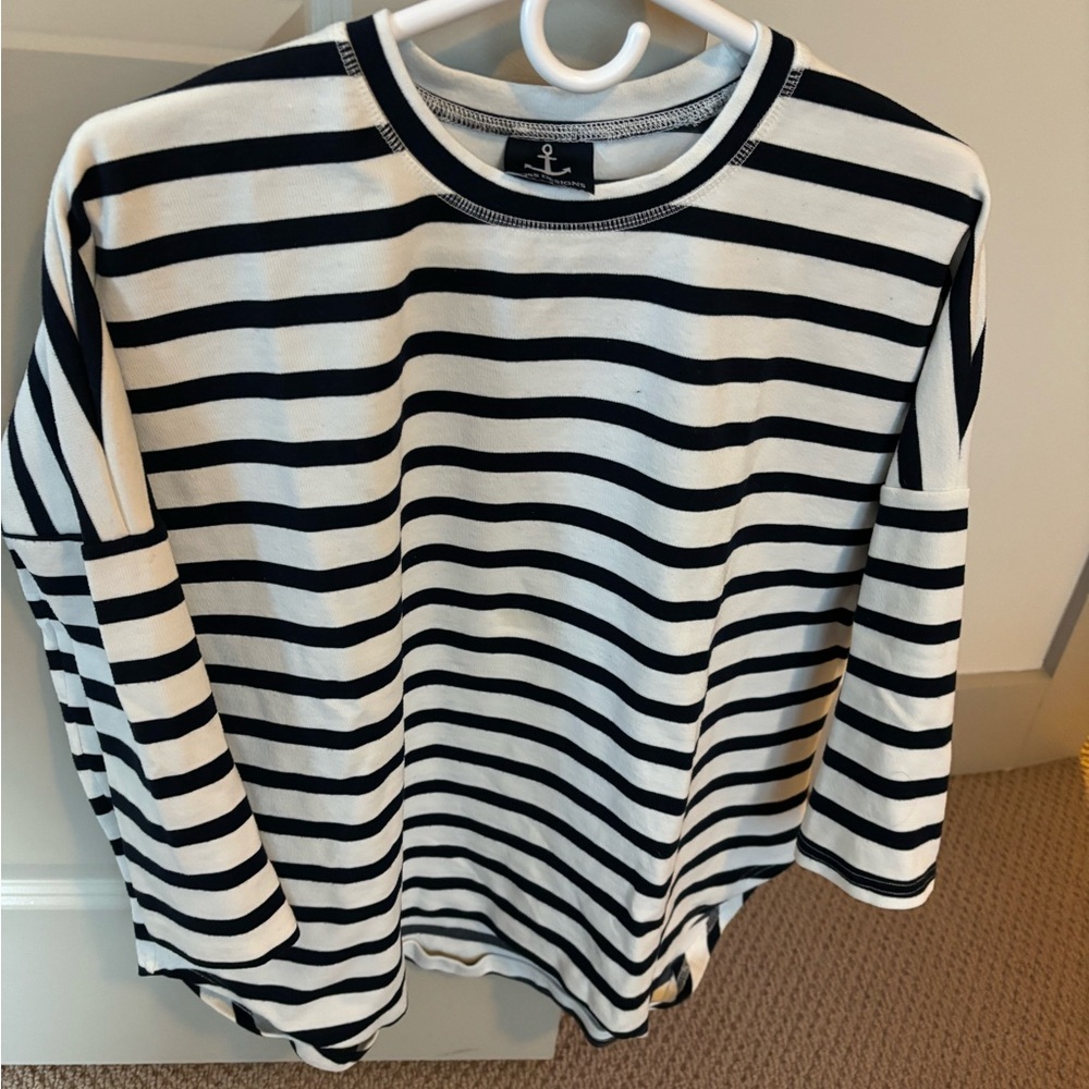 Tuckernuck Black and White Striped Top